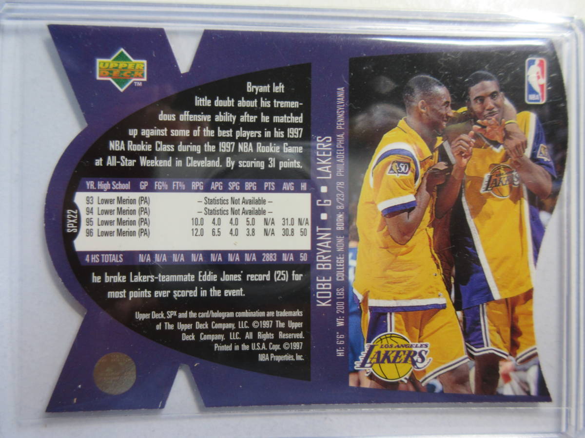 Kobe Bryant 0 #22 RC SPx SPX | Die-Cut - Rookie Card 1996-97 eBay Gold