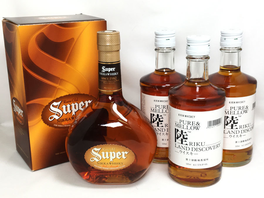 正規品，低価 4本セット Super NIKKA スーパーニッカ&times;1本 KIRIN キリン 陸 RIKU&times;3本 ウイスキー(日本)｜売買されたオークション情報、yahooの商品情報をアーカイブ公開 - オークファン 日本