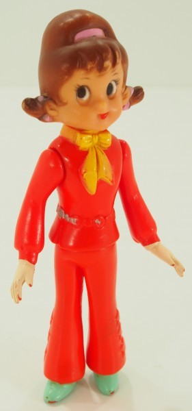 ひみつのアッコちゃん レトロ フィギュア　ソフビ　ポリ人形　当時物 当時物 ひみつのアッコちゃん ソフビ 14cm 赤塚不二夫 フジオプロ