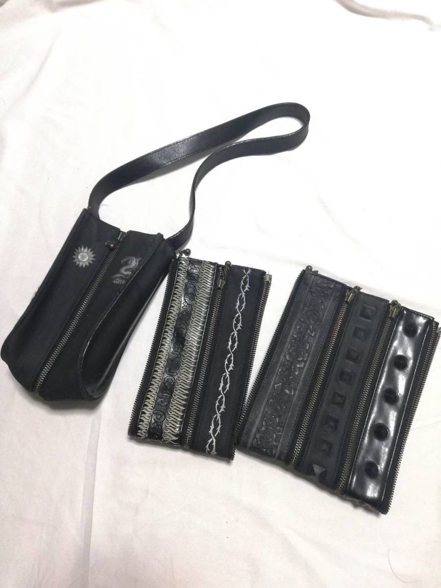 jean paul gaultier 90s SAFE SEX LEATHER ZIP SHOULDER BAG リュバン