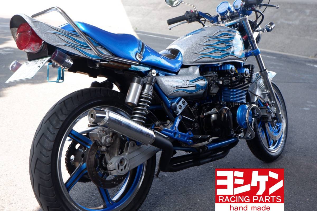 ゼファー400 マフラー黒 2分割 送料込み ゼファー400 マフラー バイク