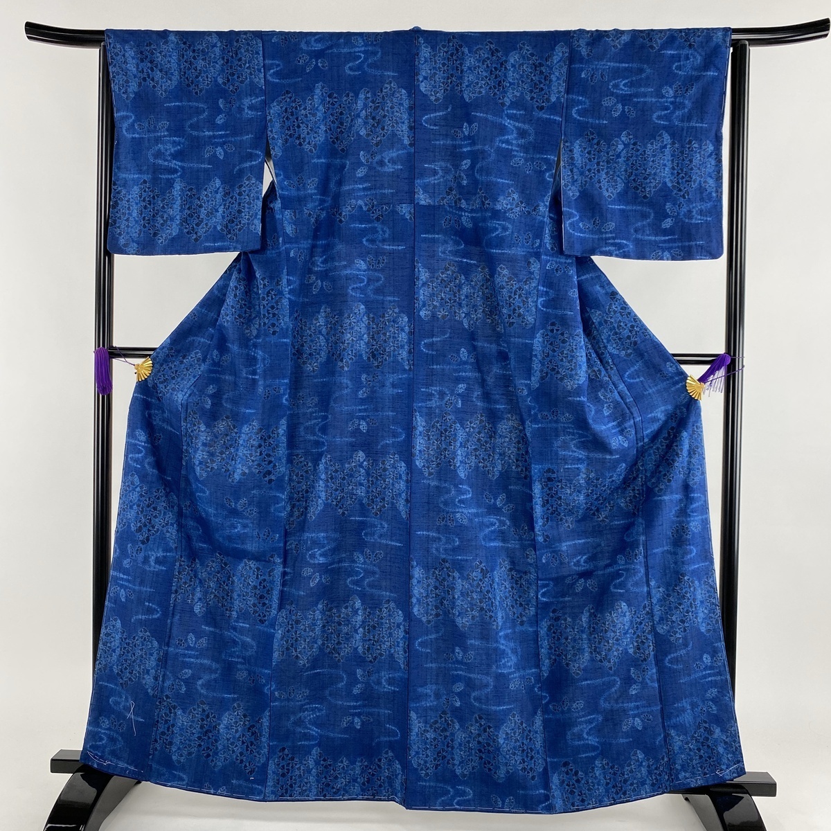  紬 秀品 流水 手蜘蛛絞り 青 袷 身丈163cm 裄丈64cm M 正絹(紬、お召)｜売買されたオークション情報、yahooの商品情報をアーカイブ公開 - オークファン その他