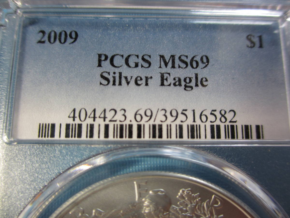 1oz .999銀貨 2009年 1＄ ウォーキングリバティ PCGS MS69