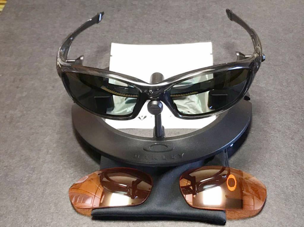 Oakley Straight JACKET Silver&frasl;ice Silver&frasl;Fire ストレートジャケット 美品/偏光【OAKLEY 】STRAIGHT JACKET 04-327J 国内正規品