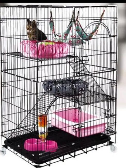 猫 ペットケージ 猫 ケージ キャットケージ 多頭 スチール 室内用」の