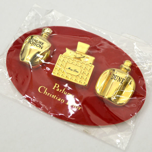 楽天市場店 クリスチャン・ディオール 香水瓶 ピンバッジ3個セット