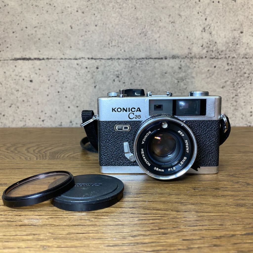 カメラ 【極美完動品】KONICA C35 FD 38mm F1.8 フィルムカメラ