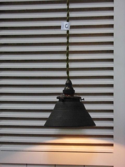 陶芸作家☆伊藤環 錆銀彩 くらわんか型 ランプシェード C OXYMORON
