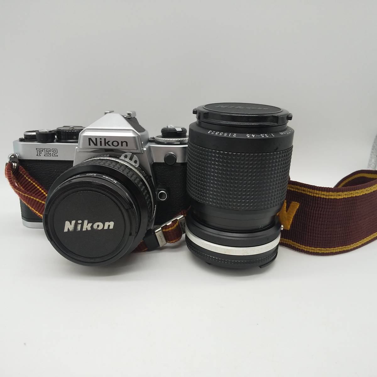 1779)Nikon ニコン FE2 フィルムカメラ ボディ シルバー レンズセット