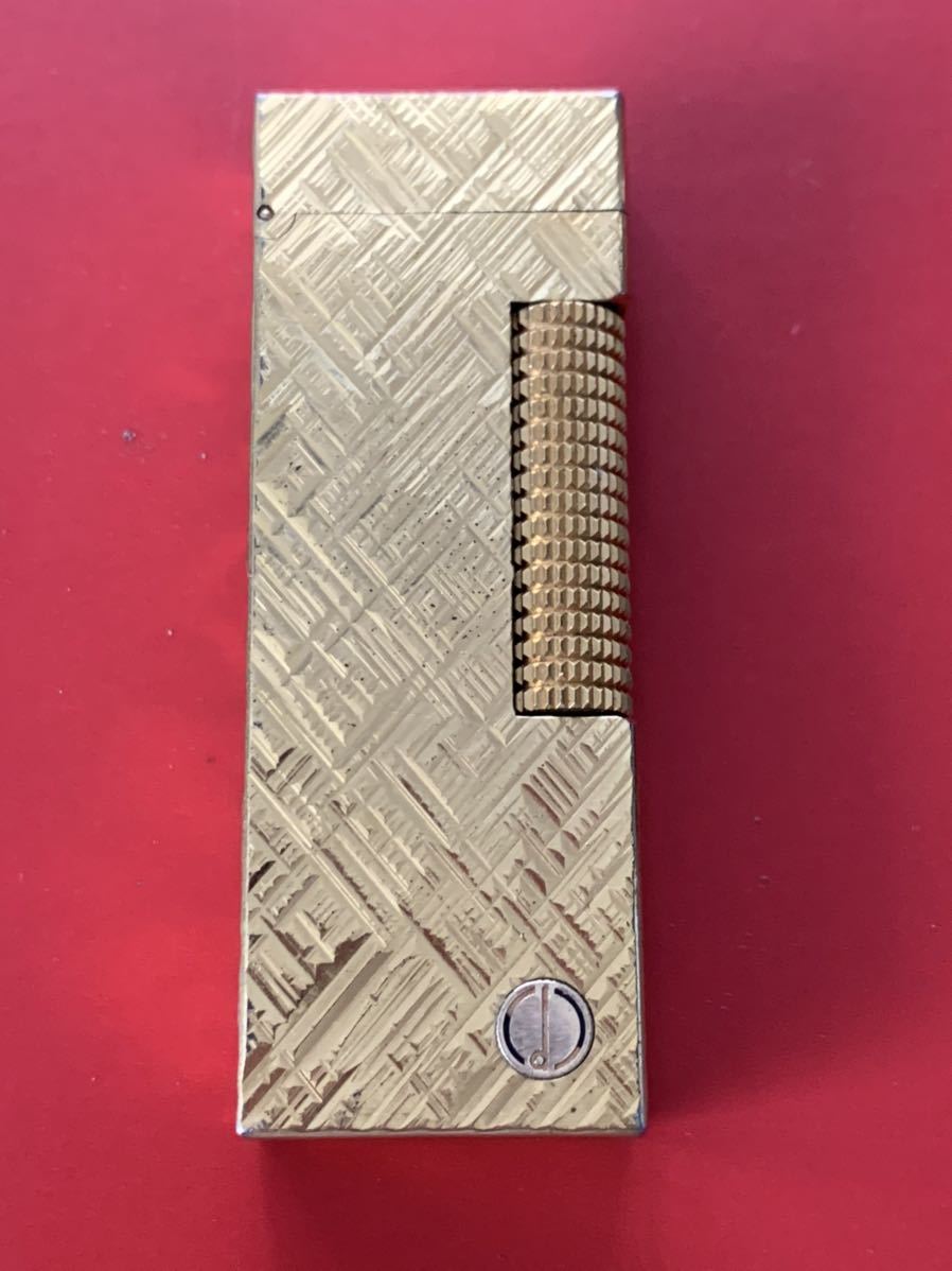 S.T.Dupont ガスライター　ゴールド ☆Vin-Zippo☆ THE SEAMEN'S BANK 青い帆船 スリム ヴィンテージ 1972