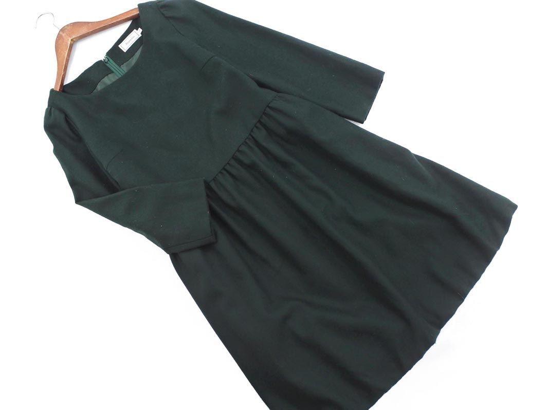 Anatelier アナトリエ ウール100 裾バルーン Aライン ワンピース Size38 深緑 Ahc7 アナトリエ 売買されたオークション情報 Yahooの商品情報をアーカイブ公開 オークファン Aucfan Com