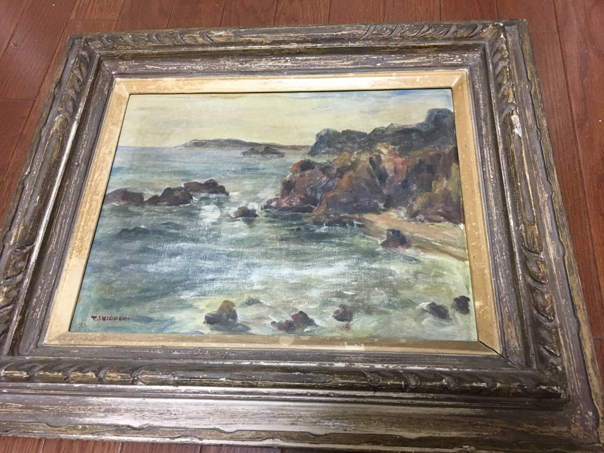 風景画 : | 油絵 - 油彩画 小林幸三 油絵「海岸風景」 iichi 日々の 