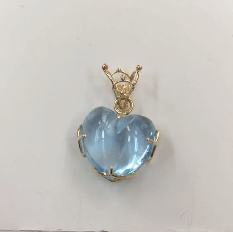 18金 ハート K18 美品 アクアマリン ピンクゴールドk18 美品！K18 
