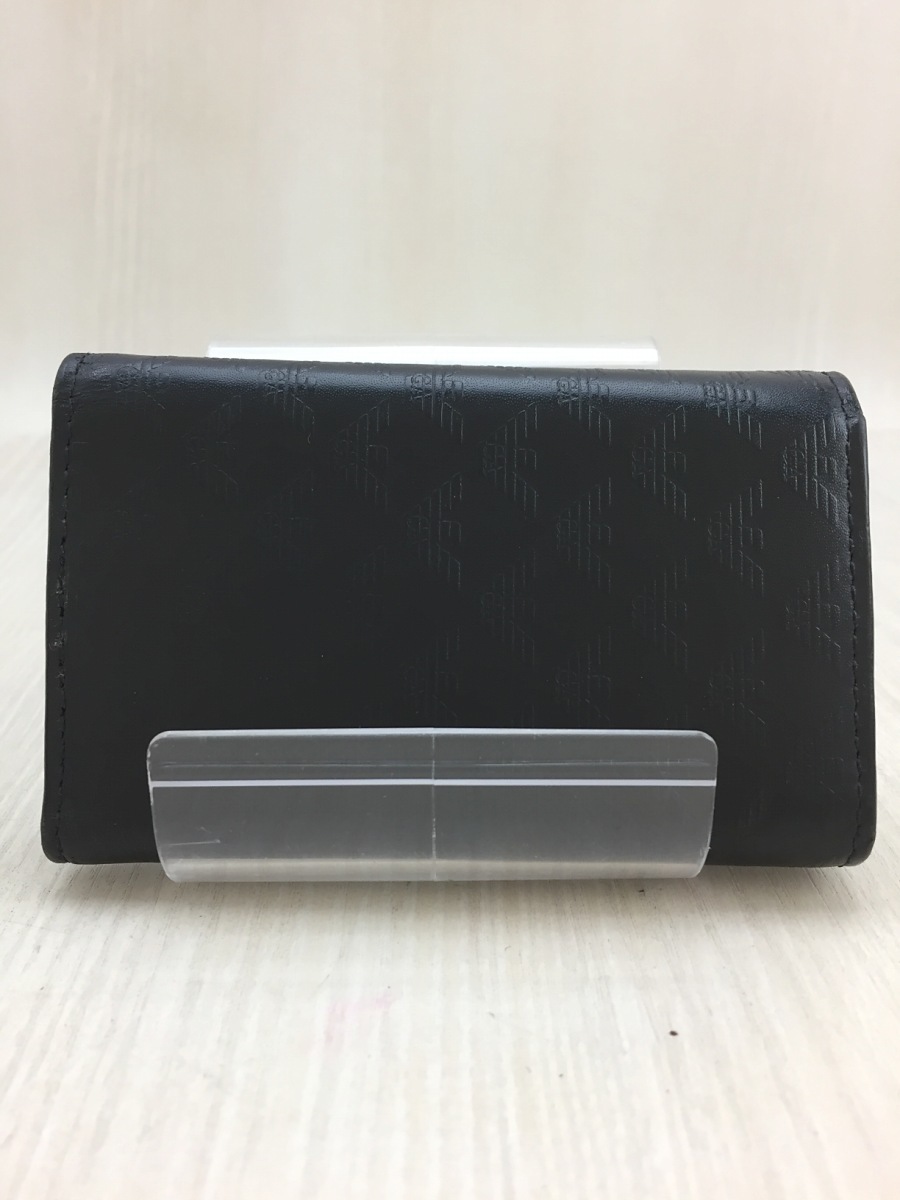 EMPORIO ARMANI◇キーケース/レザー/ブラック/6連キーケース EMPORIO