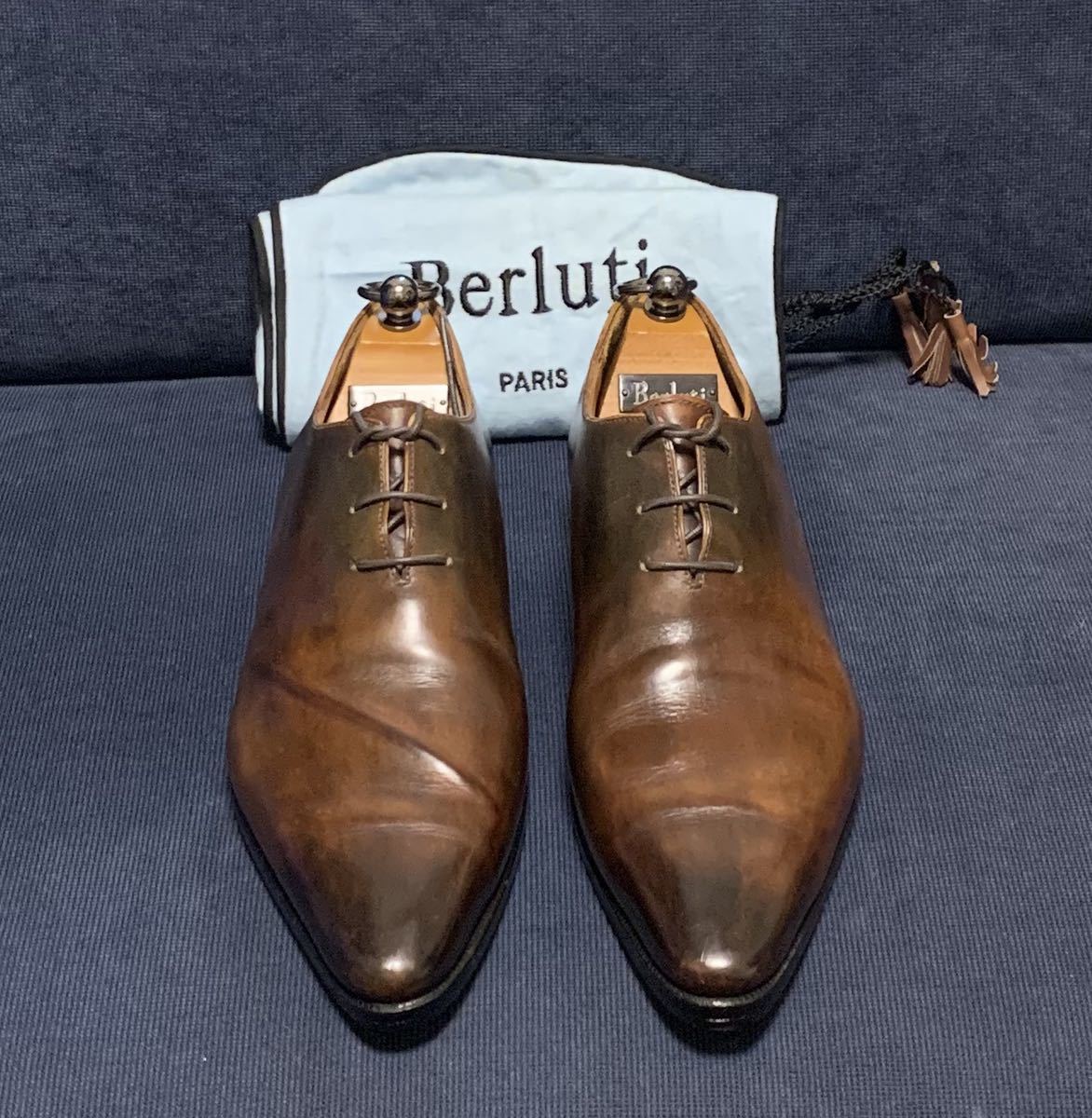 入手困難！ベルルッティ0651、Berluti、純正ツリー付、6.5（24.5