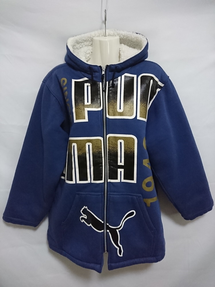 全国無料，定番 PUMA/プーマ ジュニア160cm ヒットユニオン製 女性着用可 ボア コート ジャケット フルジップ フード ブルー(コート)｜売買されたオークション情報、yahooの商品情報をアーカイブ公開 - オーク コート