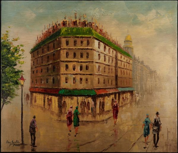 依頼品 作者不明 油彩 パリの街角 表サイン 裏書 佐伯米子鑑定シール F10号 額無 検索ワード 荻須高徳 佐伯祐三 藤田嗣治 08 自然 風景画 売買されたオークション情報 Yahooの商品情報をアーカイブ公開 オークファン Aucfan Com