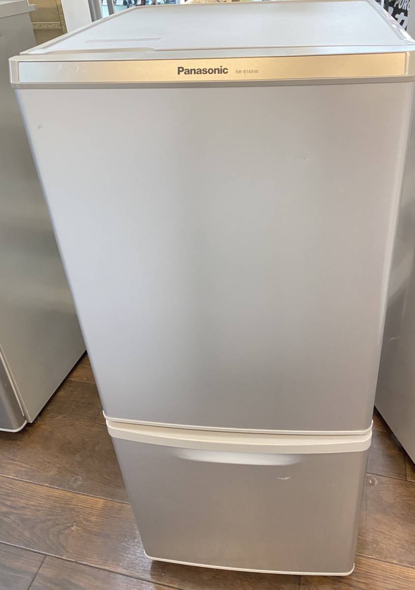送料無料R37205 パナソニック 2ドア冷蔵庫 138L NR-B148W-S カテキン