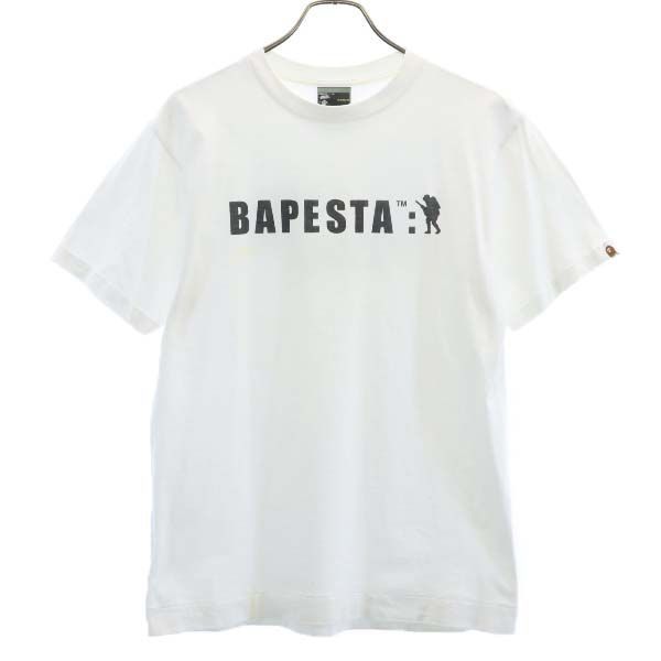 アベイシングエイプ プリント 半袖 Tシャツ M 白 A BATHING APE 
