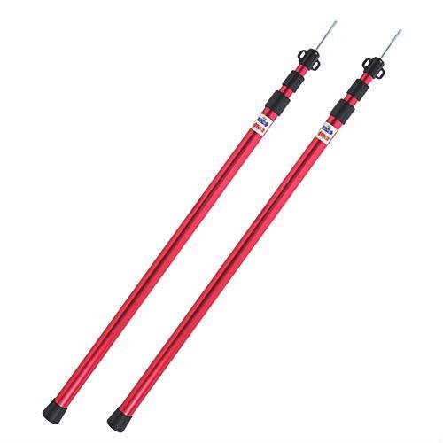 Rocomoco テントポール 0.9-2.3m 三段伸縮ポール アルミ製 無断階調整