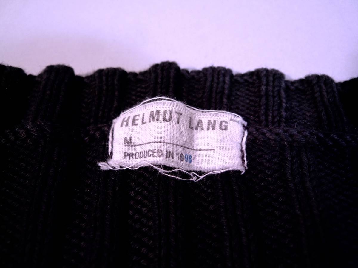 HELMUT LANG 1998 本人期 リブニット イタリア製 イタリア製 初期HELMUT LANG 本人期 コレクションライン 1998AW 名作