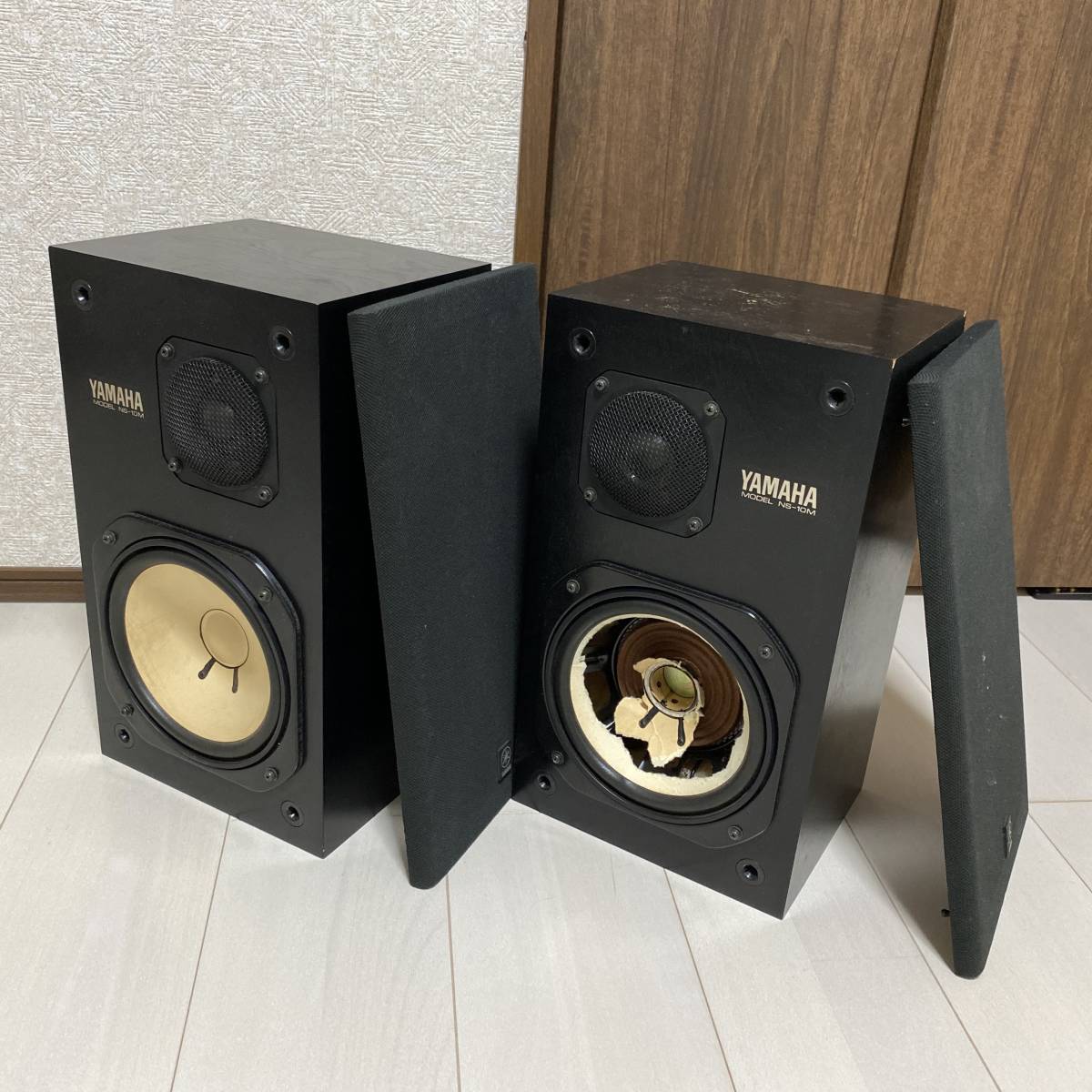 YAMAHA NS-10M初期型 ジャンク 片側ウーファーNG YAMAHA NS-10M