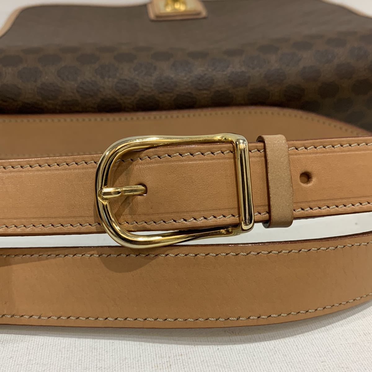 美品!!イタリア製 CELINE セリーヌ マカダム『M13』PVC×レザー 