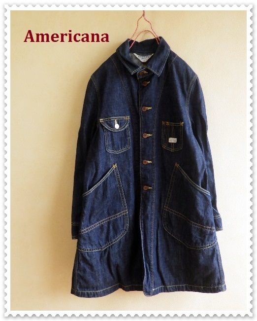 ○AmericanaアメリカーナデニムロングジャケットM○ワークコート 