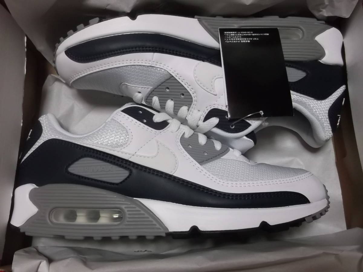 赤字超特価，大得価 26 NIKE AIR MAX 90 US8 26cm ナイキ エアマックス 90 ネイビー ホワイト 白 紺 エアー 靴 スニーカー(26.0cm)｜売買されたオークション情報、yahooの商品情報をアーカイブ公開 - オークファン 26.0cm
