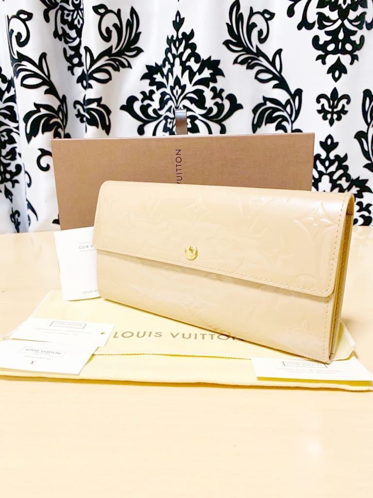 極上美品 ルイヴィトン LOUIS VUITTON モノグラム ヴェルニ レザー 長 