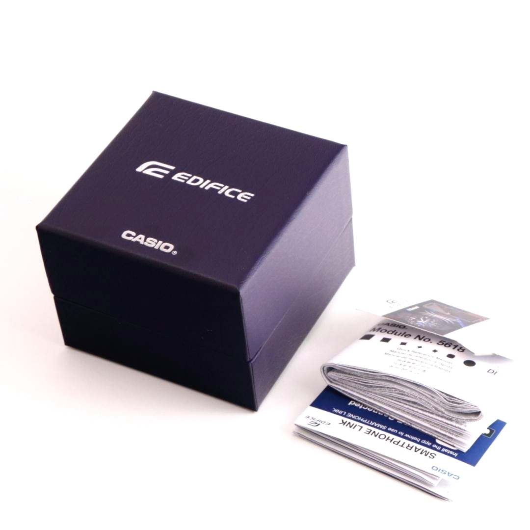 新品EDIFICE ！スマホ連動 タフソーラー Bluetooth　モバイルリンク機能　クロノグラフECB-900DB-1A(内箱-1）レーシングクロノグラフ_9