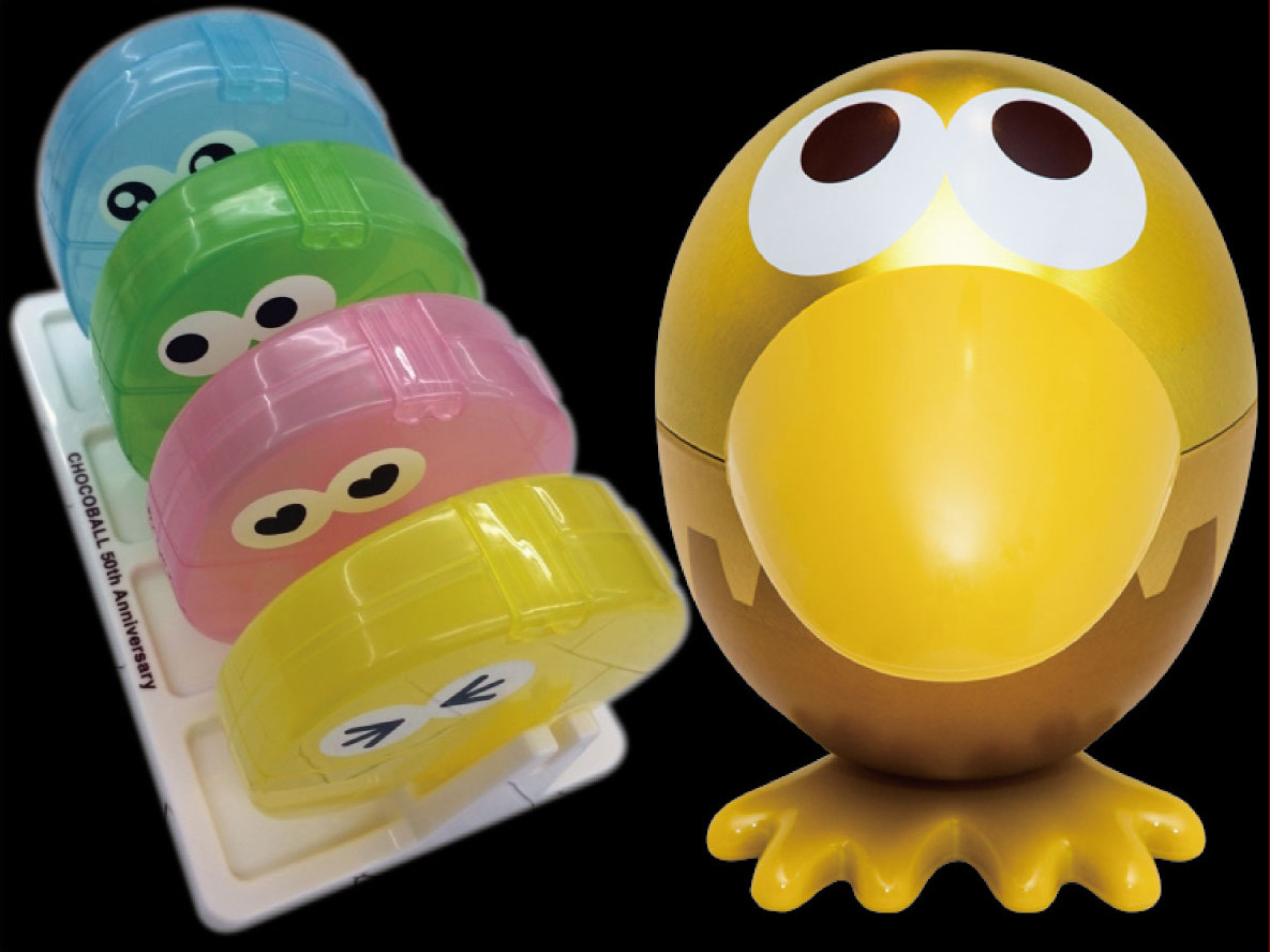 【新品未使用 】森永50周年プレゼント 金のキョロちゃん缶 ＋ 黄色いくちばしキャンペーン コロッとキョロちゃんディスペンサー 豪華セット_1