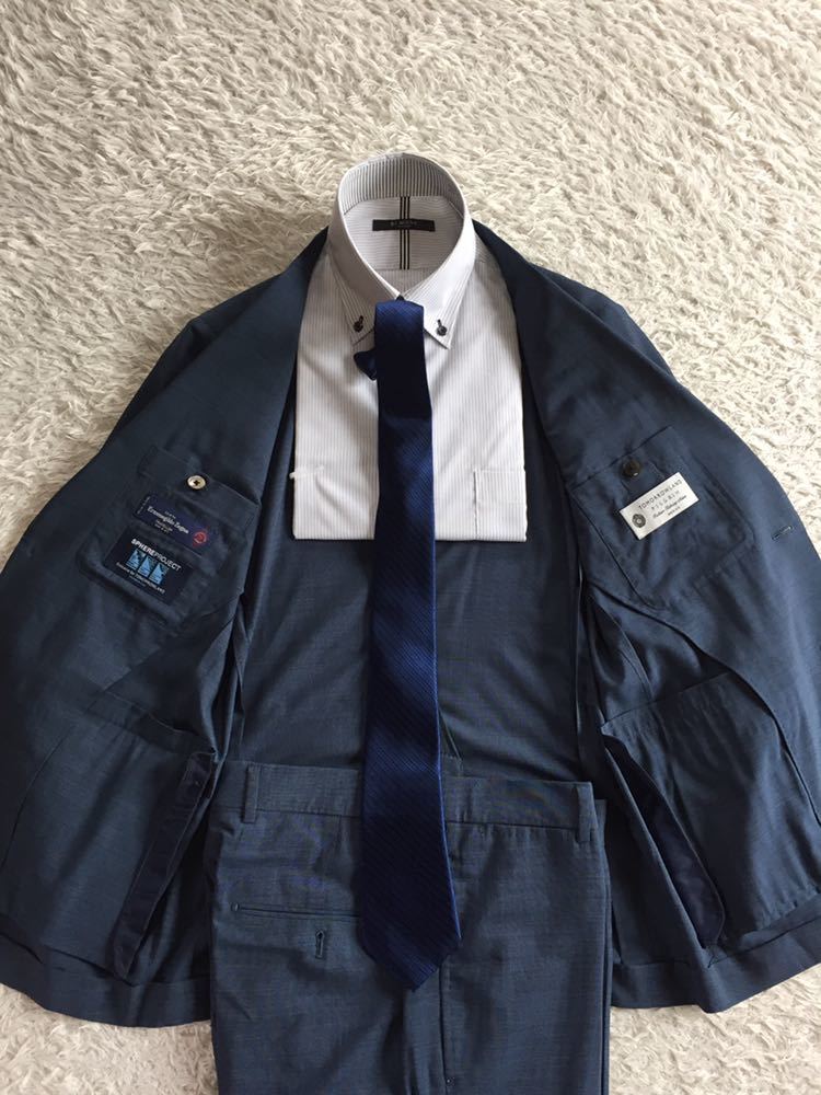 TOMMRROLAND PILGRIM 高級生地zegna 光沢 シルク混 48 最高級