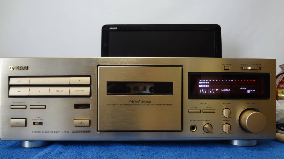 オーバーホール品TEAC 高音質3ヘッド カセットデッキ「V-1030」再生