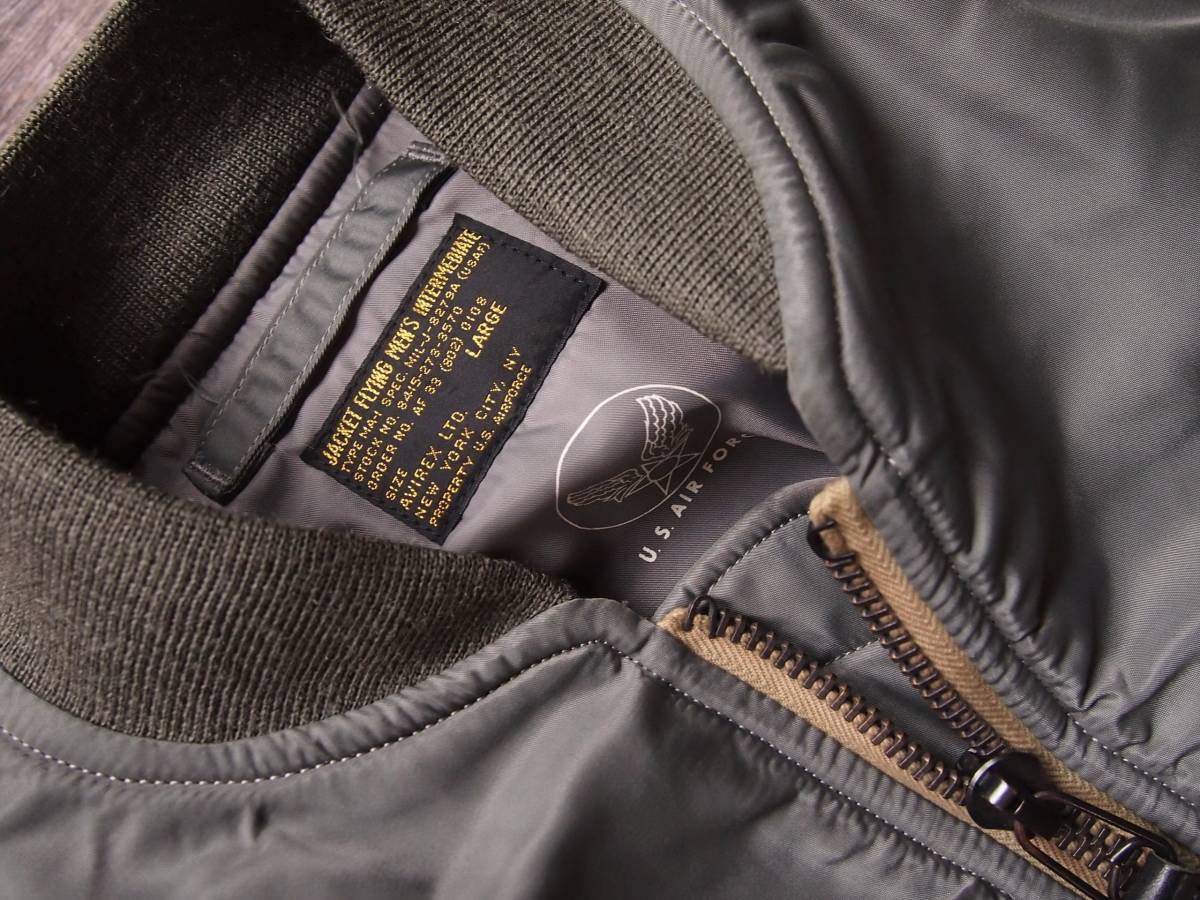 Avirex アヴィレックス Ma 1 Vintage Mil J 79a 黒タグ フライトジャケット L セージ 品 Lサイズ 売買されたオークション情報 Yahooの商品情報をアーカイブ公開 オークファン Aucfan Com