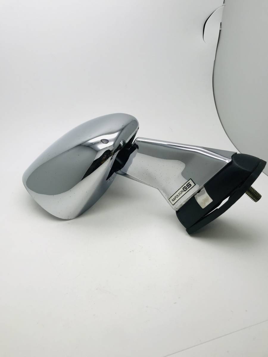 当時物 中古1個 カウル用 GTナポレオン ミラー 黒色 旧車 昭和カフェ