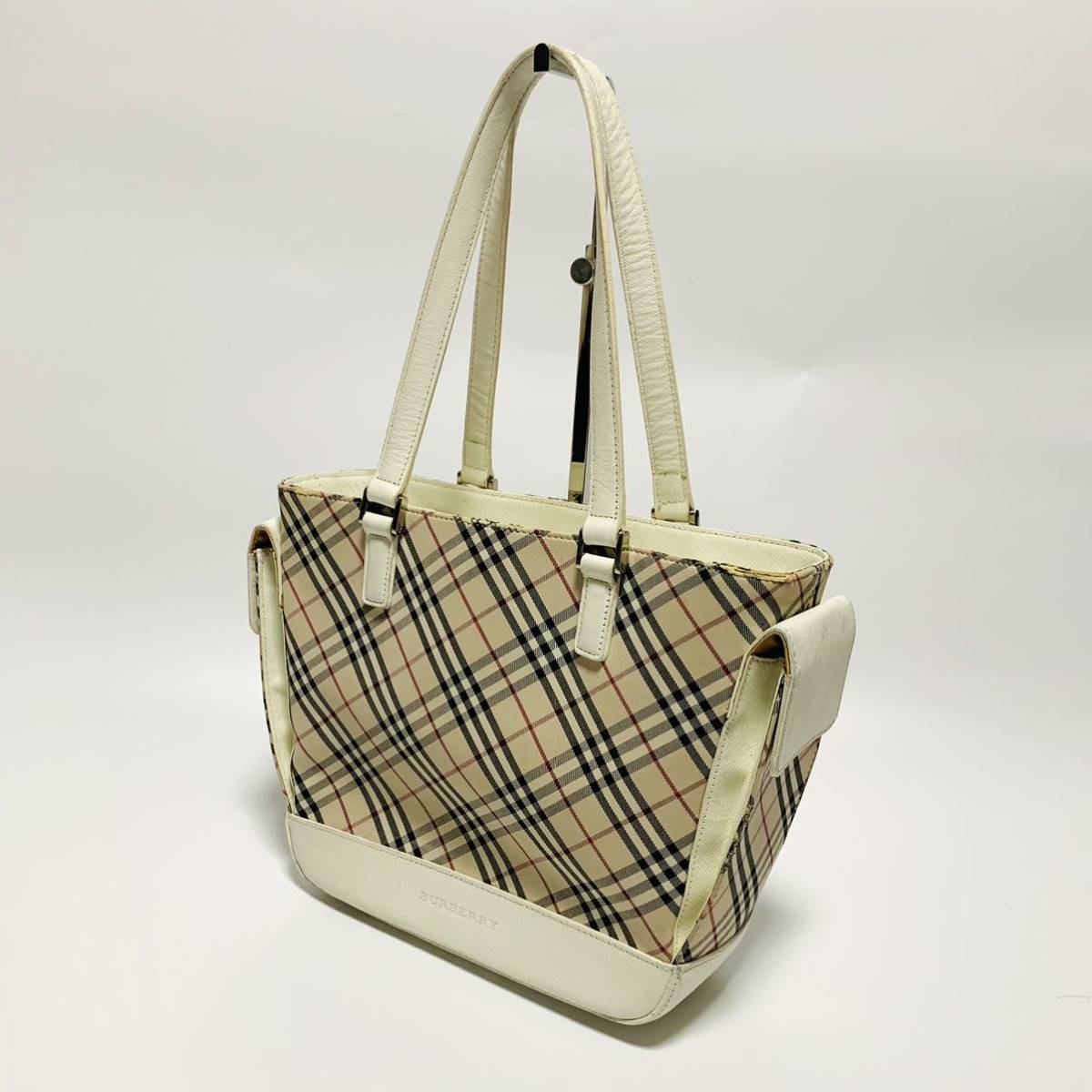 バーバリー BURBERRY チェック カバン トートバッグ PVC/レザー