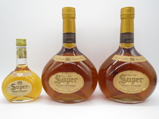 正規品，安い [福岡県内限定発送] 未開栓 ニッカウイスキー スーパー レアオールド NIKKA Super rare old 180-750ml 43% 3本セット 送料無料