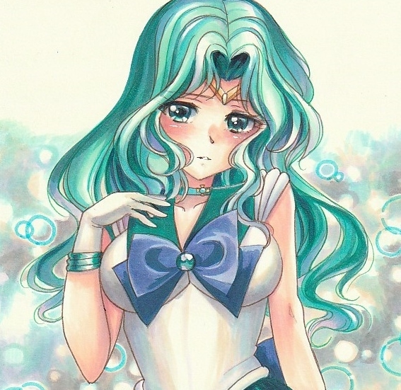 同人手描きイラスト☆セーラーネプチューン：海王みちる「標準戦闘服