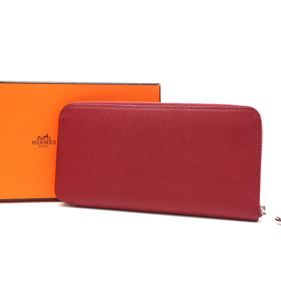 1円 ◎未使用品 HERMES エルメス アザップロング・シルクイン 長財布