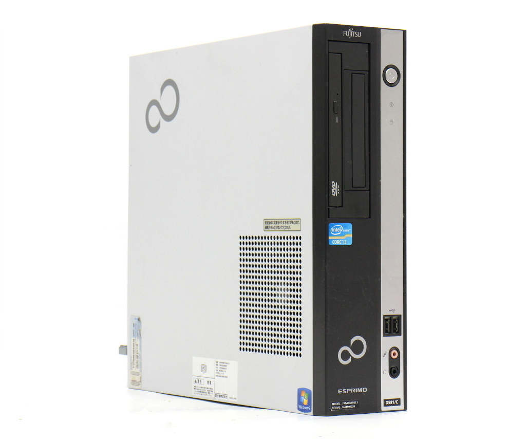 ESPRIMO Core D581⁄C 富士通 i3 : 0 2013付中古デスクトップ Office HDD⁄S-