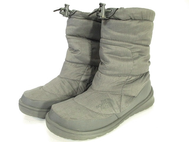 新作入荷，人気 ザノースフェイス THE NORTH FACE ヌプシ ブーティー スノー ブーツ ショート ダウン 靴 24cm グレー QQ レディース(スノーブーツ)｜売買されたオークション情報、yahooの商品情報をアーカイブ公開 スノーブーツ
