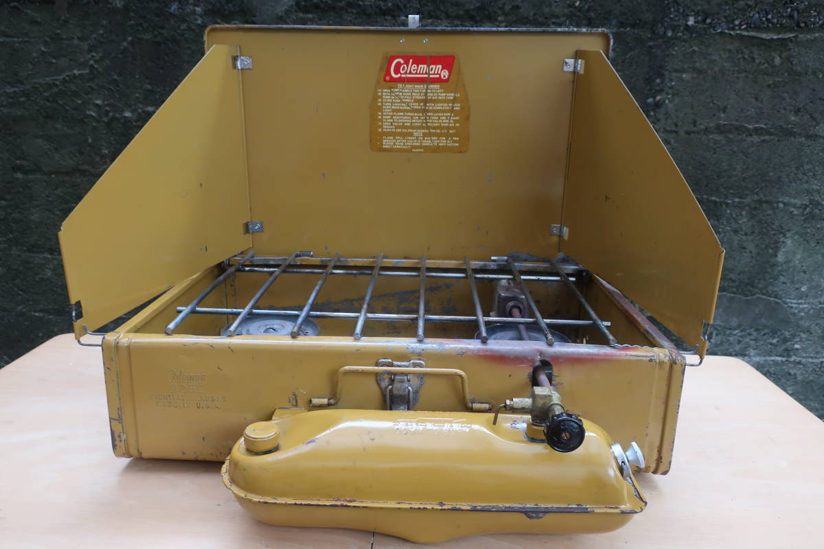 新品，格安 コールマン ツーバーナーストーブ 425E ゴールドボンド 72年5月製造 Coleman Gold Bond 2008-041(ツーバーナー)｜売買されたオークション情報、yahooの商品情報をアーカイブ公開 - オークファン ツーバーナー