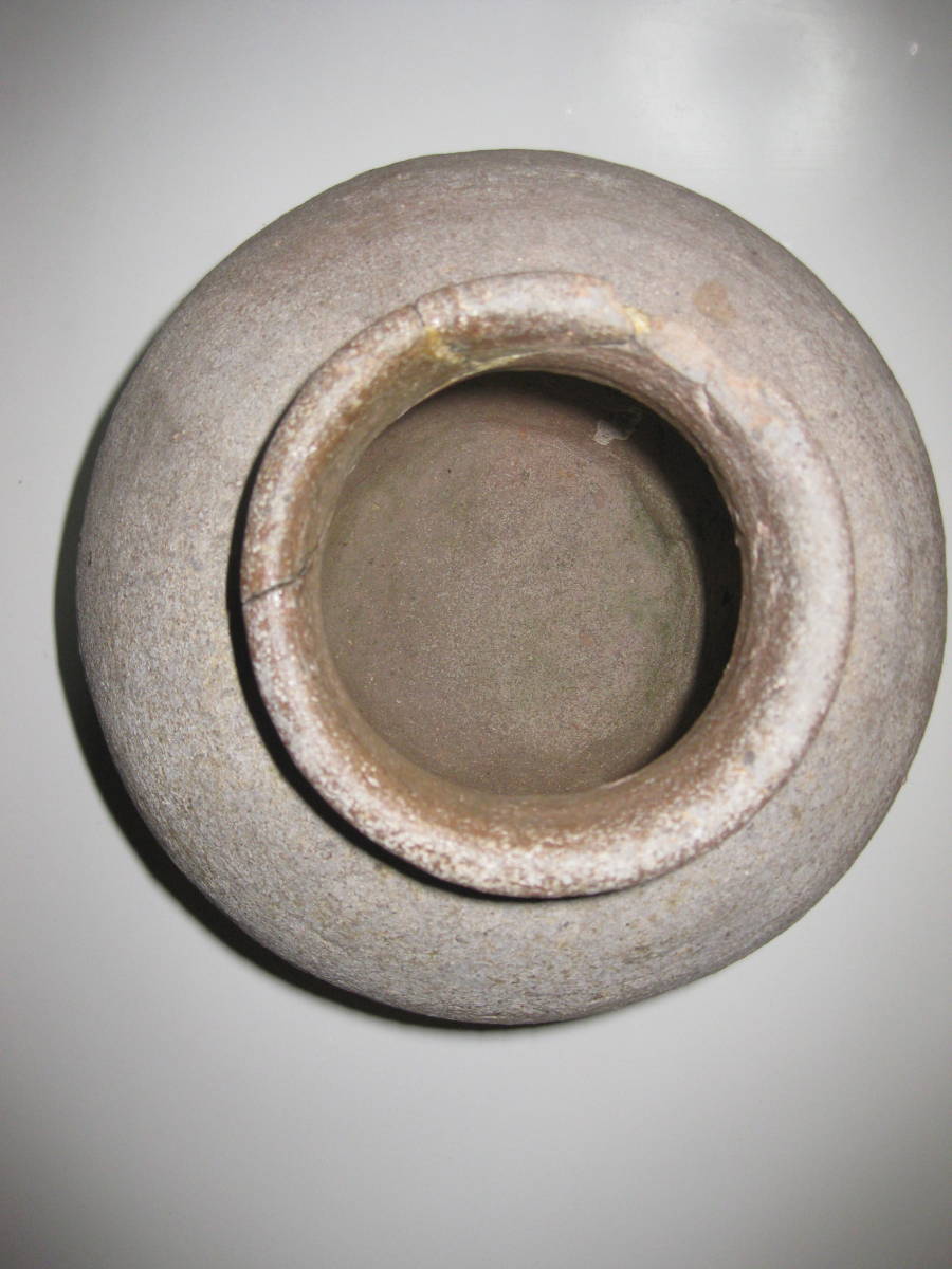 古信楽壺 28cm中壺 室町時代 素焼き 焼締陶器 古信楽壺 28cm