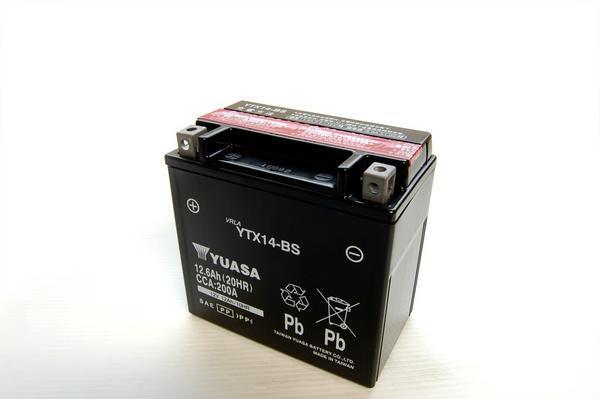 新品 台湾ユアサ YTX14-BS 液付属 互換 ZX-12R ZZR1100 ZRX1100 W650