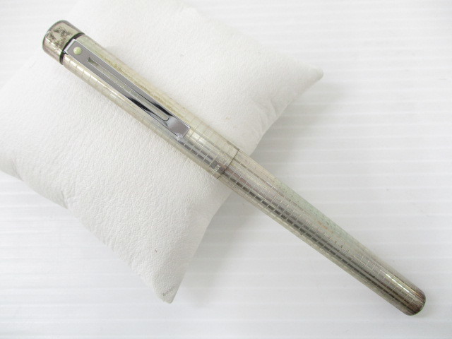 【美品】シェーファー タルガ 万年筆 スターリングシルバー 14K USA製 2010HAM033 SHEAFFER シェーファー 万年筆 スターリングシルバー