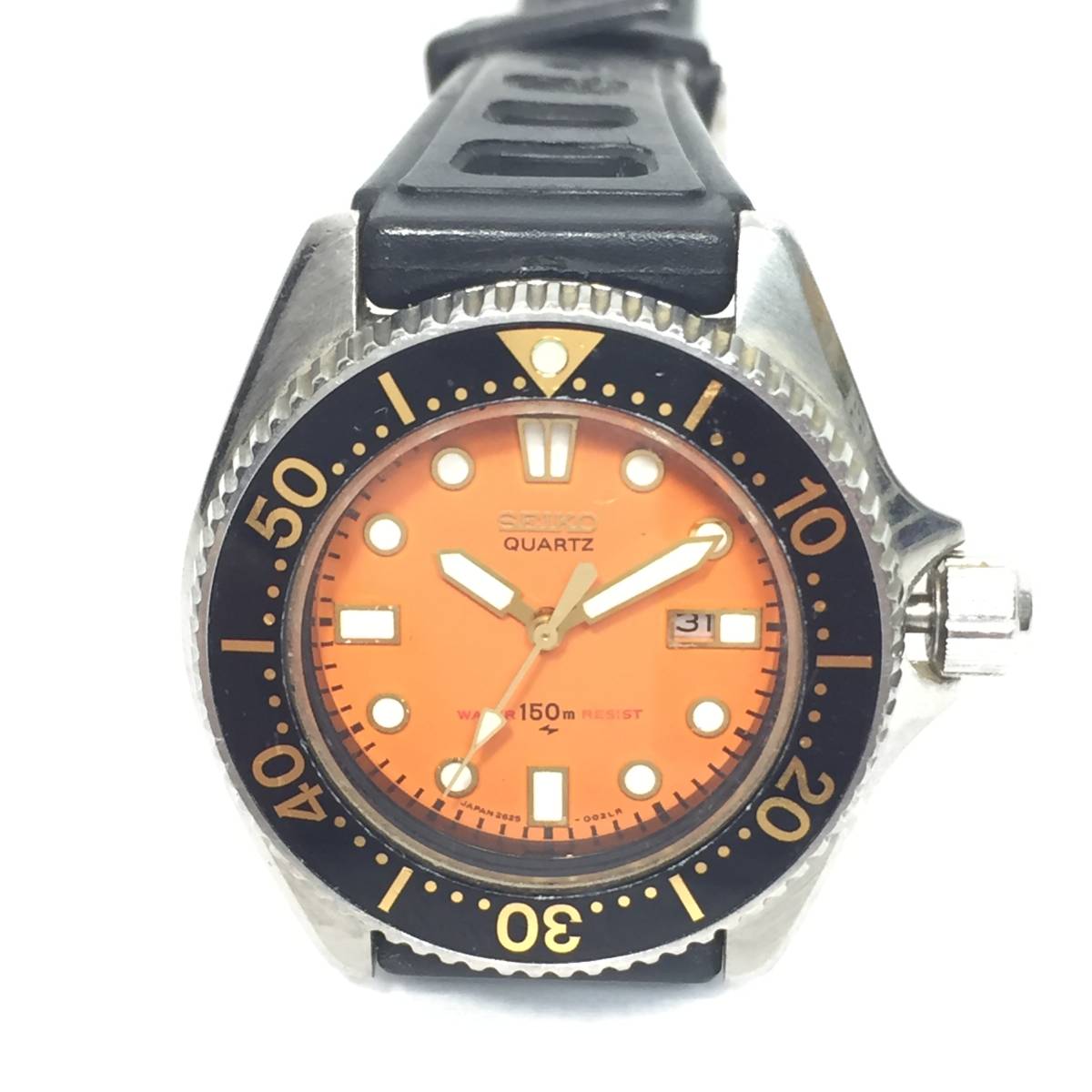 ▽SEIKO DIVER セイコー ダイバー クオーツ オレンジ文字盤 2625-0010 
