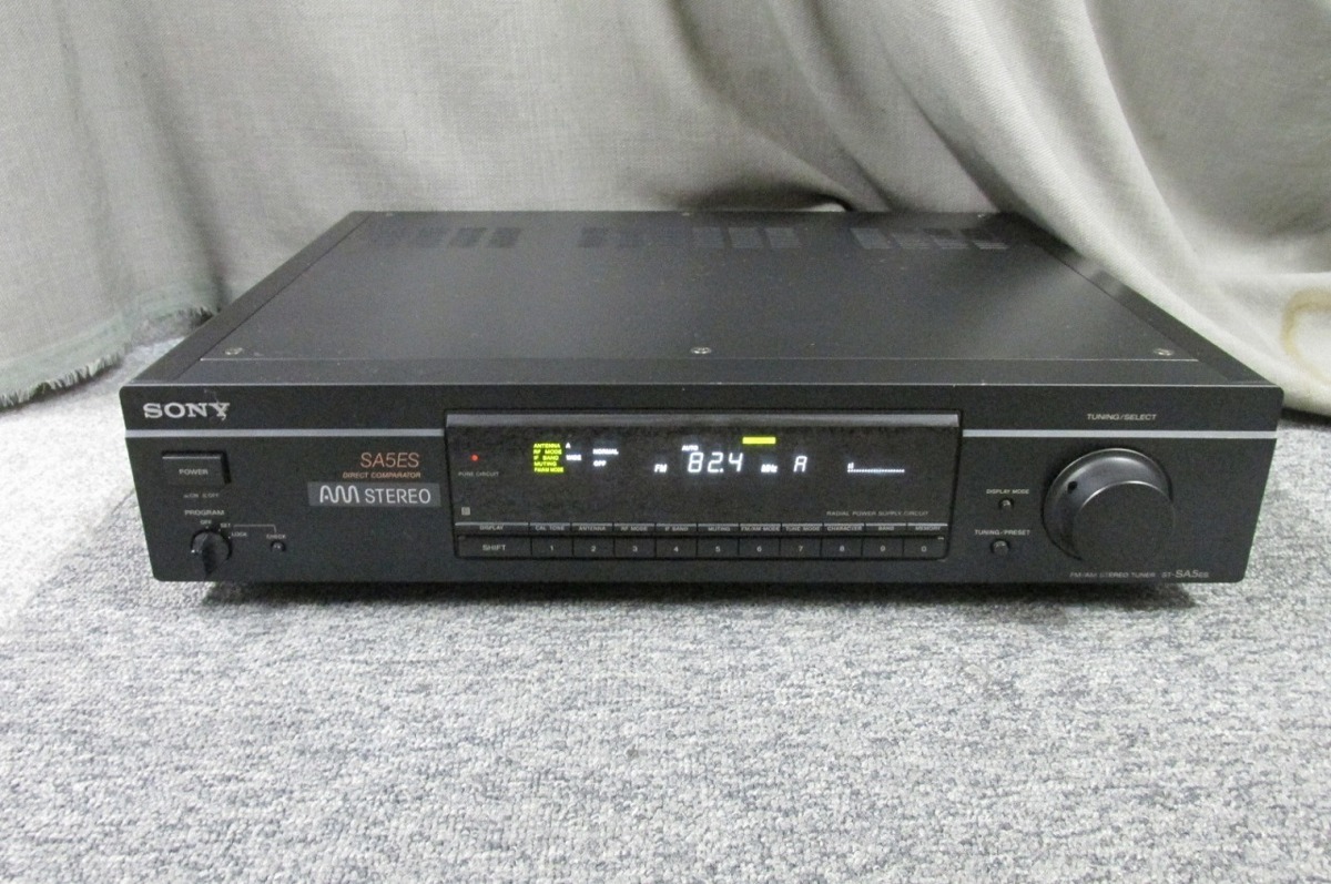 SONY ソニー ST-SA5ES FM AM ステレオチューナー 本体 □SONY FM/AMステレオチューナー ST-SA5ES ブラック FM表示周波数ズレ