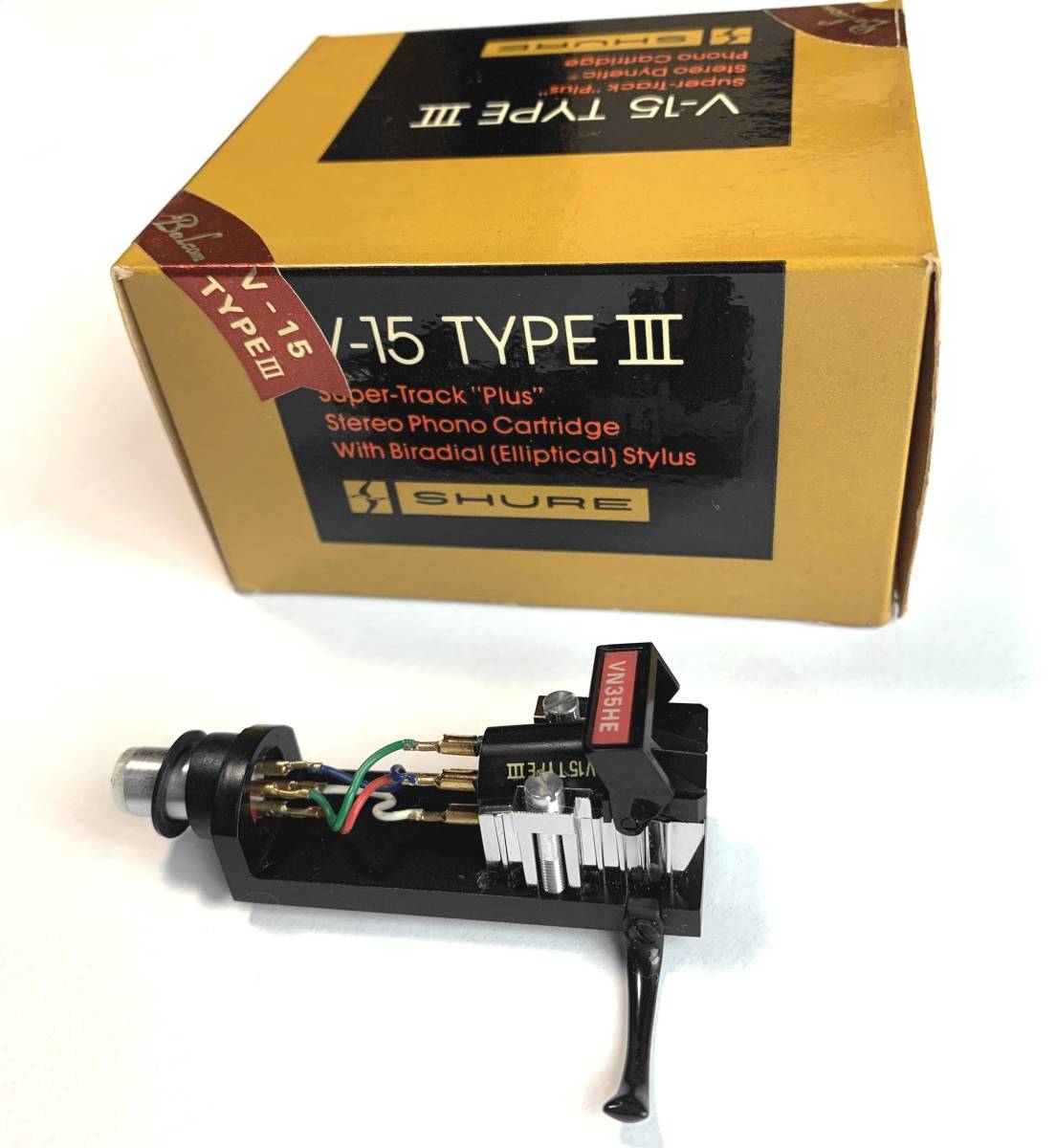 超美品 シュアー SHURE V-15 TYPE Ⅲ カートリッジ / シュアー純正針 VN35HE 付き SHURE シュアー V-15 カートリッジ Type3 MM型