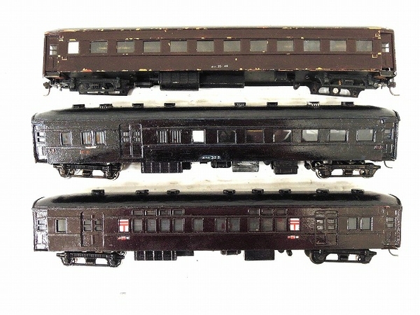 HOゲージ　メーカー不明　3台 定番，新作】 メーカー不明 3両セット おまとめ 客車 等 HOゲージ 鉄道